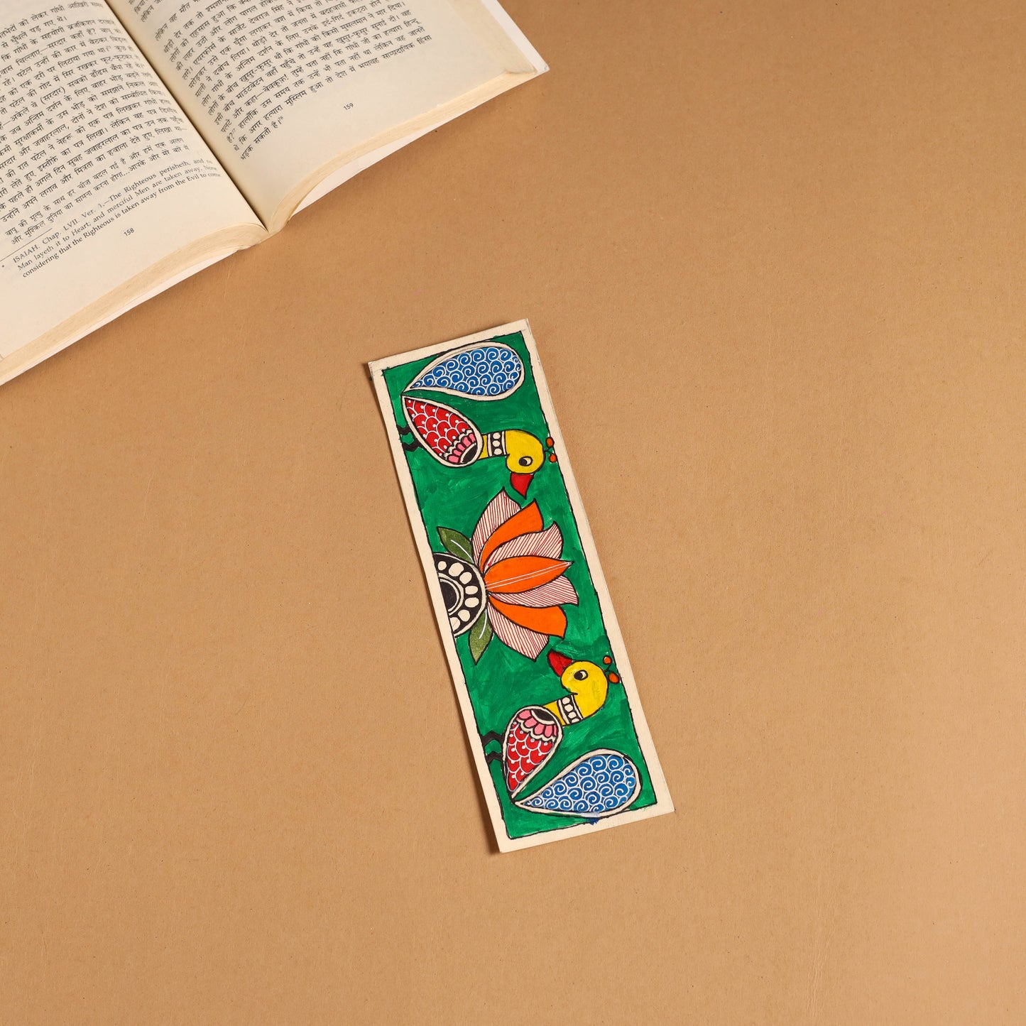 Madhubani handpainted bookmark 07 - handcrafted