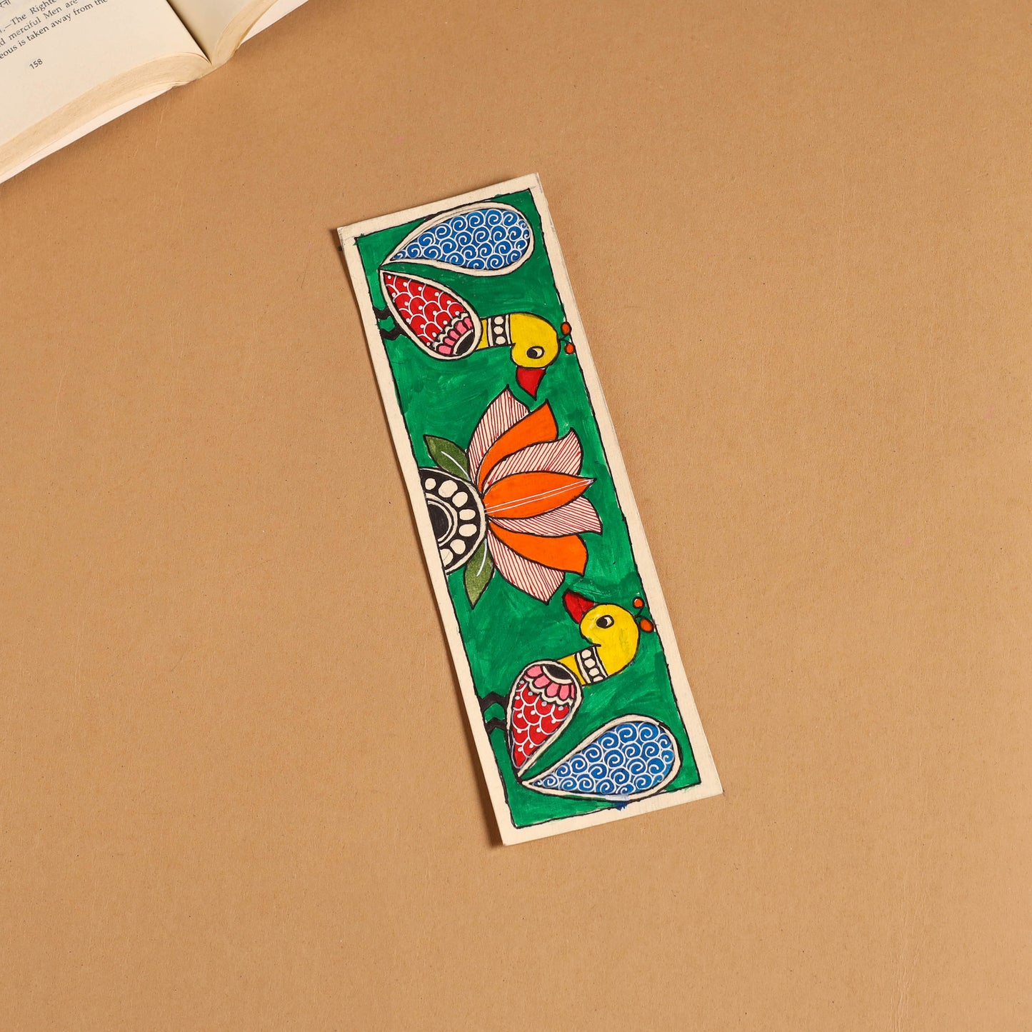 Madhubani handpainted bookmark 07 - handcrafted