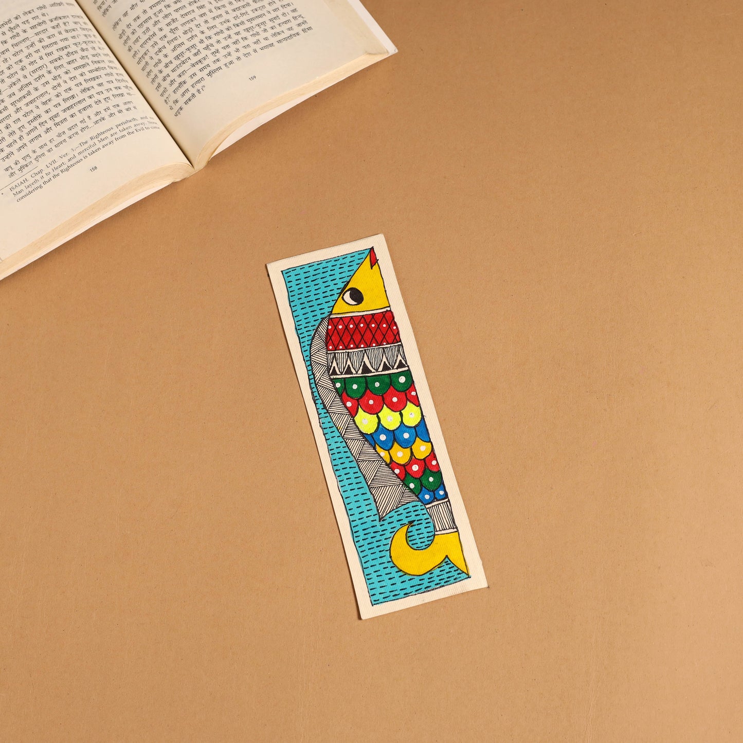 Madhubani handpainted bookmark 09 - handcrafted