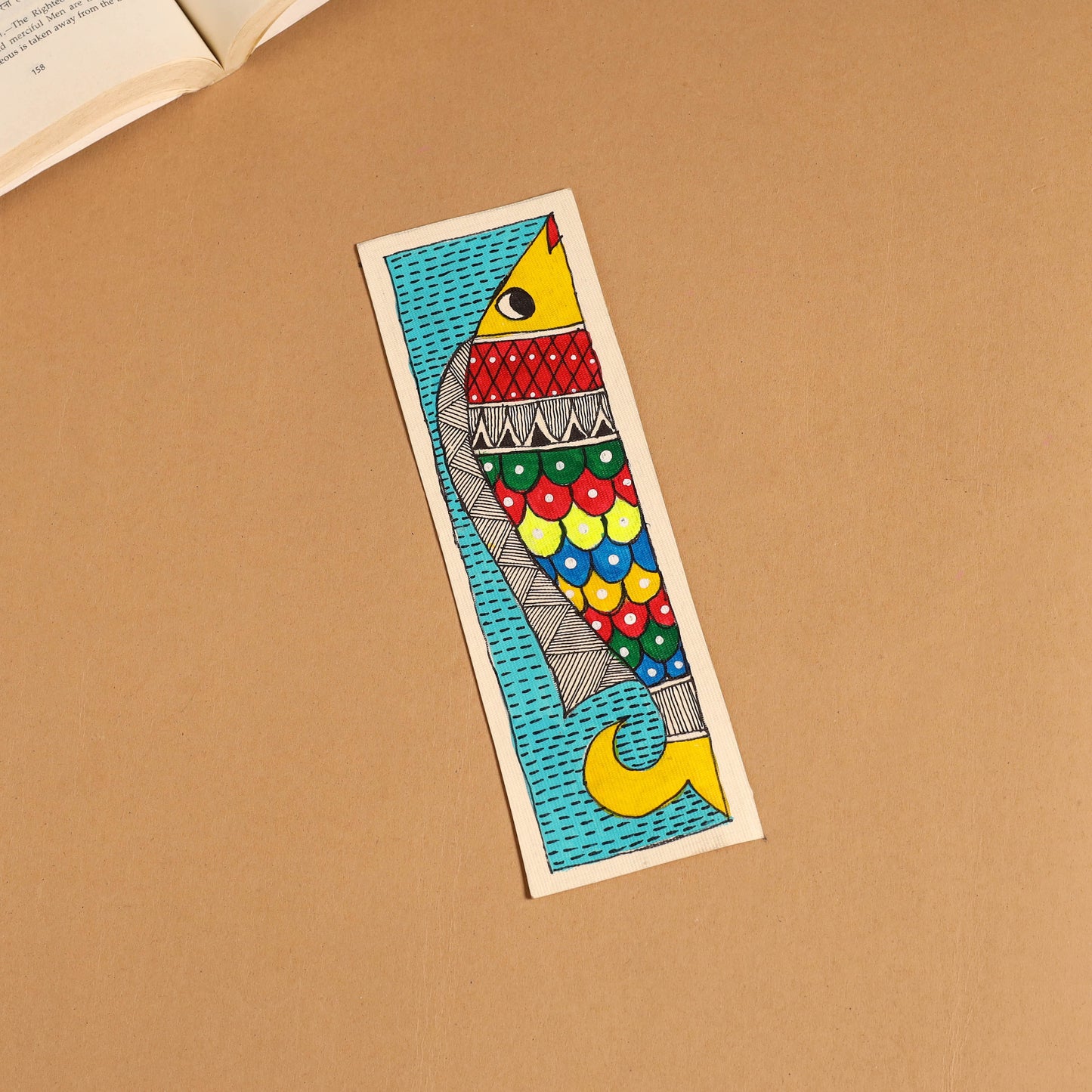 Madhubani handpainted bookmark 09 - handcrafted