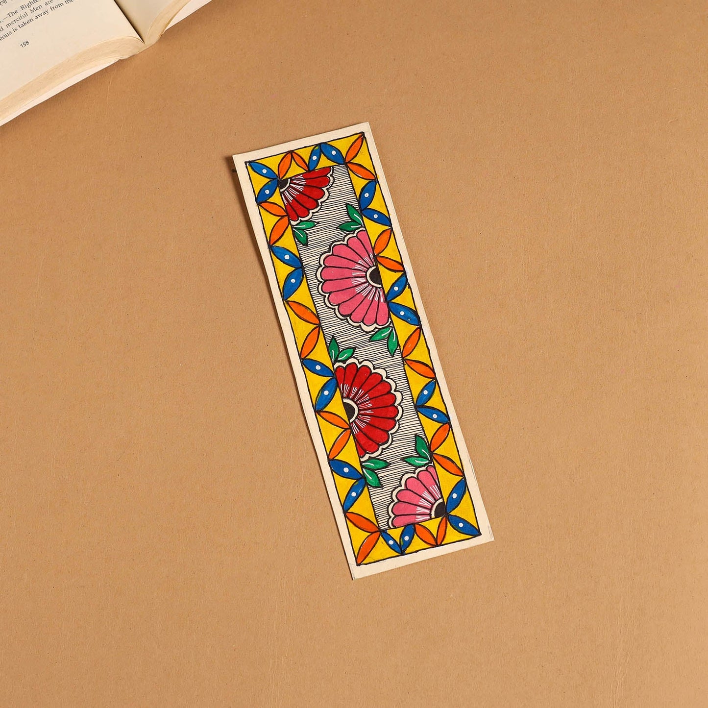 Madhubani handpainted bookmark 11 - handcrafted