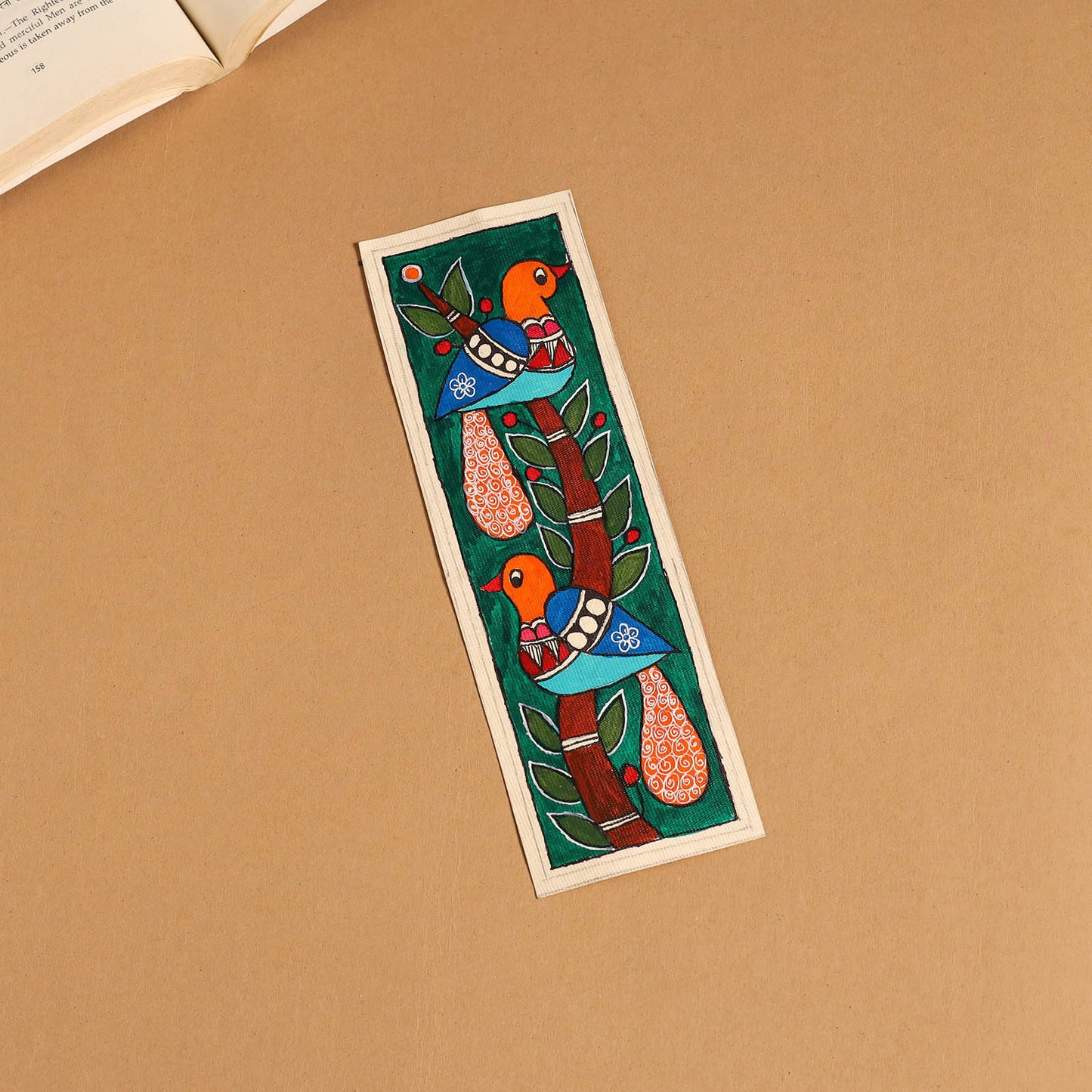 Madhubani handpainted bookmark 12 - handcrafted