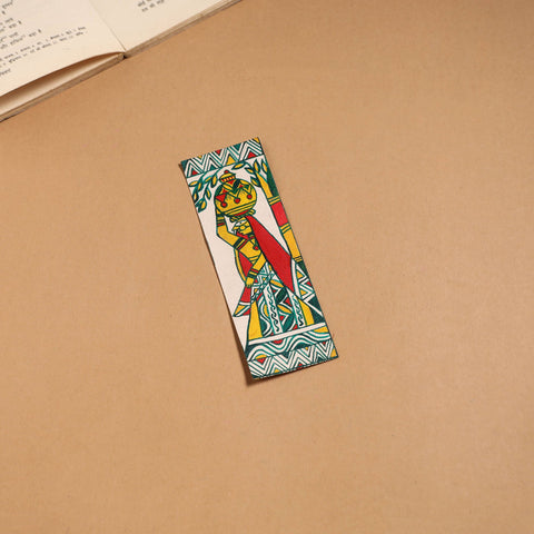 Madhubani handpainted bookmark 60 - handcrafted