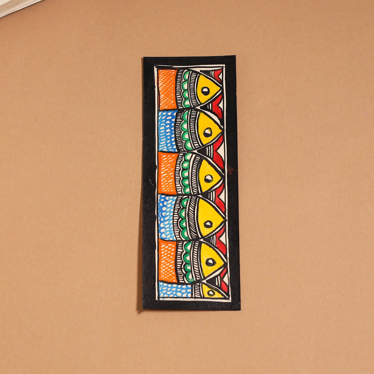 Madhubani handpainted bookmark (7 x 2 in) 07 - handcrafted