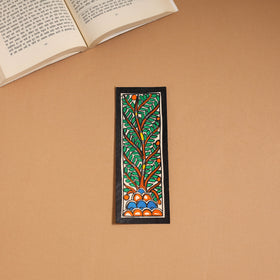 Madhubani handpainted bookmark (7 x 2 in) 17 - handcrafted
