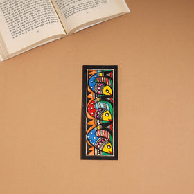 Madhubani handpainted bookmark (7 x 2 in) 23 - handcrafted