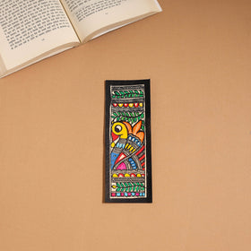 Madhubani handpainted bookmark (7 x 2 in) 30 - handcrafted