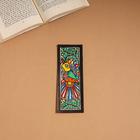 Madhubani handpainted bookmark (7 x 2 in) 32 - handcrafted