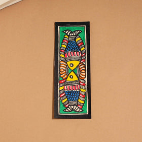 Madhubani handpainted bookmark (7 x 2 in) 34 - handcrafted