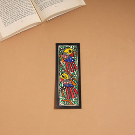 Madhubani handpainted bookmark (7 x 2 in) 41 - handcrafted