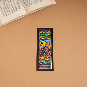 Madhubani handpainted bookmark (7 x 2 in) 43 - handcrafted