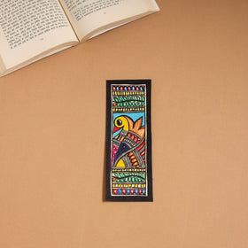Madhubani handpainted bookmark (7 x 2 in) 43 - handcrafted