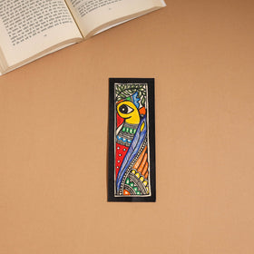 Madhubani handpainted bookmark (7 x 2 in) 48 - handcrafted