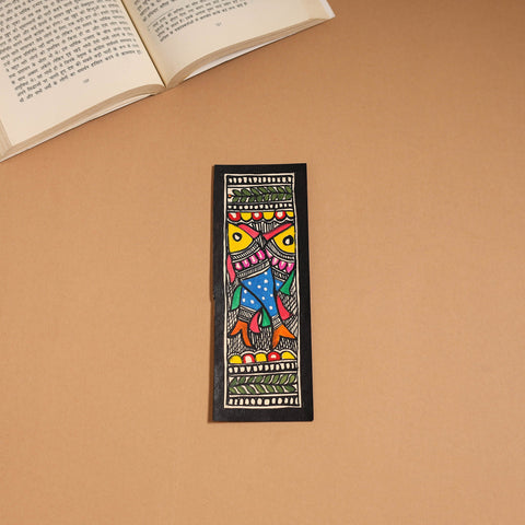 Madhubani handpainted bookmark (7 x 2 in) 49 - handcrafted