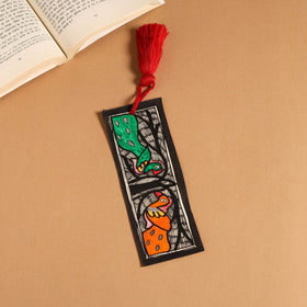 Madhubani handpainted bookmark with tassel 14 - handcrafted