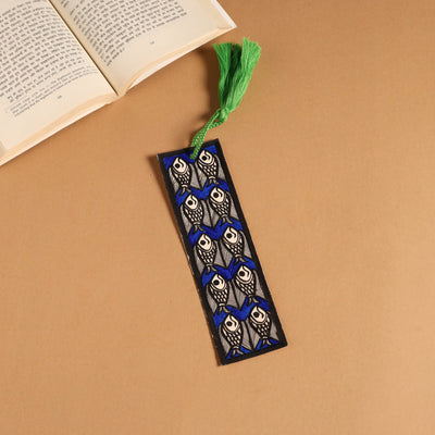 Madhubani handpainted bookmark with tassel 16 - handcrafted