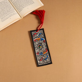 Madhubani handpainted bookmark with tassel 20 - handcrafted