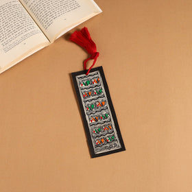 Madhubani handpainted bookmark with tassel 35 - handcrafted