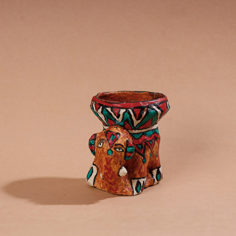  Madhubani Handpainted Paper Mache Home Decor Diya 