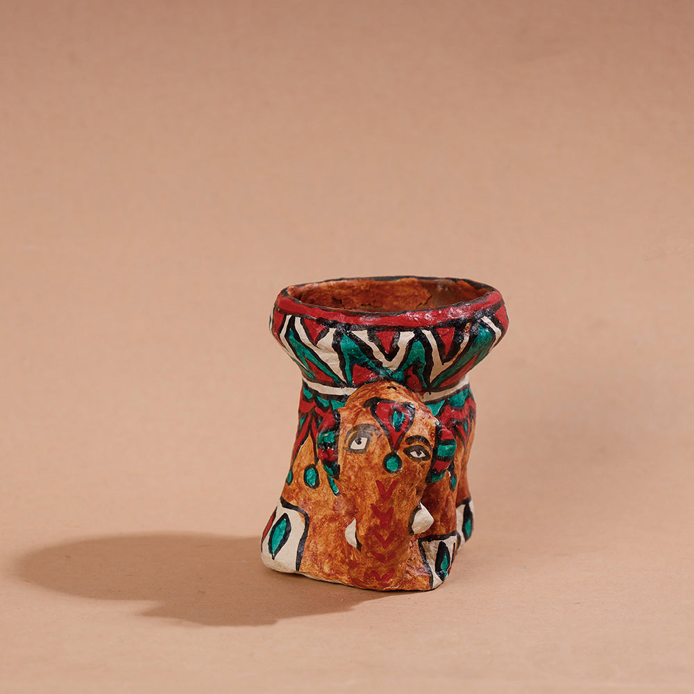  Madhubani Handpainted Paper Mache Home Decor Diya 