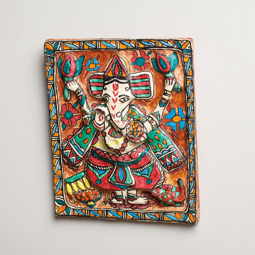  Madhubani Handpainted Paper Mache Wall Frame 