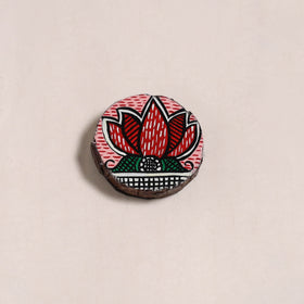 Madhubani handpainted wooden fridge magnet 36 - handcrafted