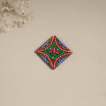 Madhubani handpainted wooden magnet 01 - handcrafted