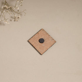 Madhubani handpainted wooden magnet 03 - handcrafted