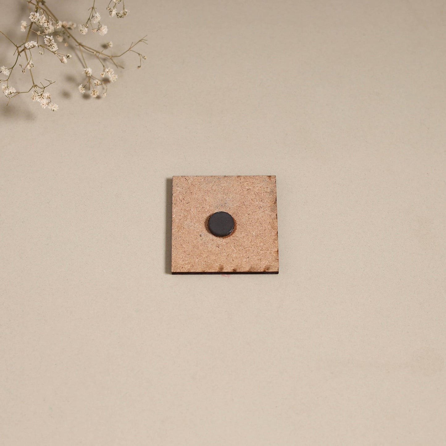 Madhubani handpainted wooden magnet 07 - handcrafted