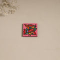 Madhubani handpainted wooden magnet 07 - handcrafted