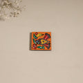 Madhubani handpainted wooden magnet 09 - handcrafted