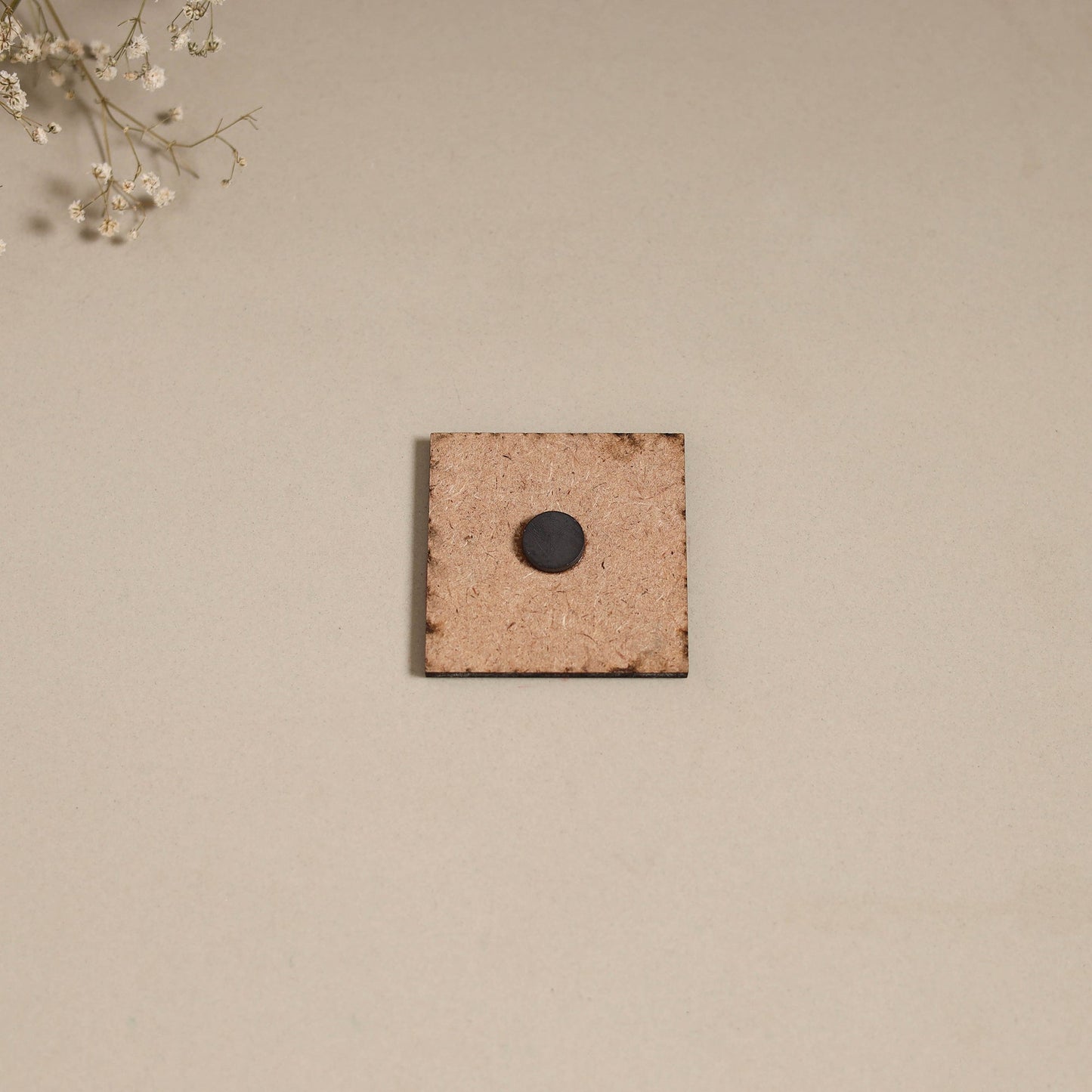 Madhubani handpainted wooden magnet 09 - handcrafted