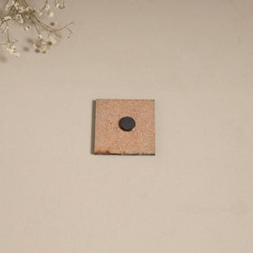 Madhubani handpainted wooden magnet 13 - handcrafted