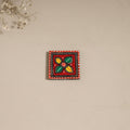Madhubani handpainted wooden magnet 13 - handcrafted