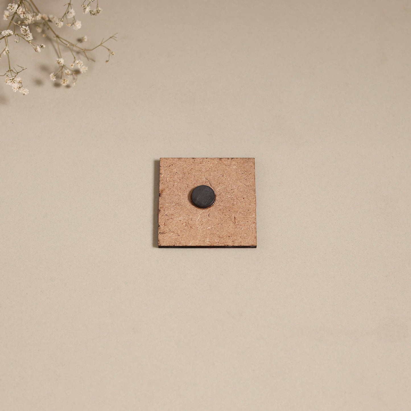 Madhubani handpainted wooden magnet 15 - handcrafted