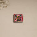 Madhubani handpainted wooden magnet 18 - handcrafted