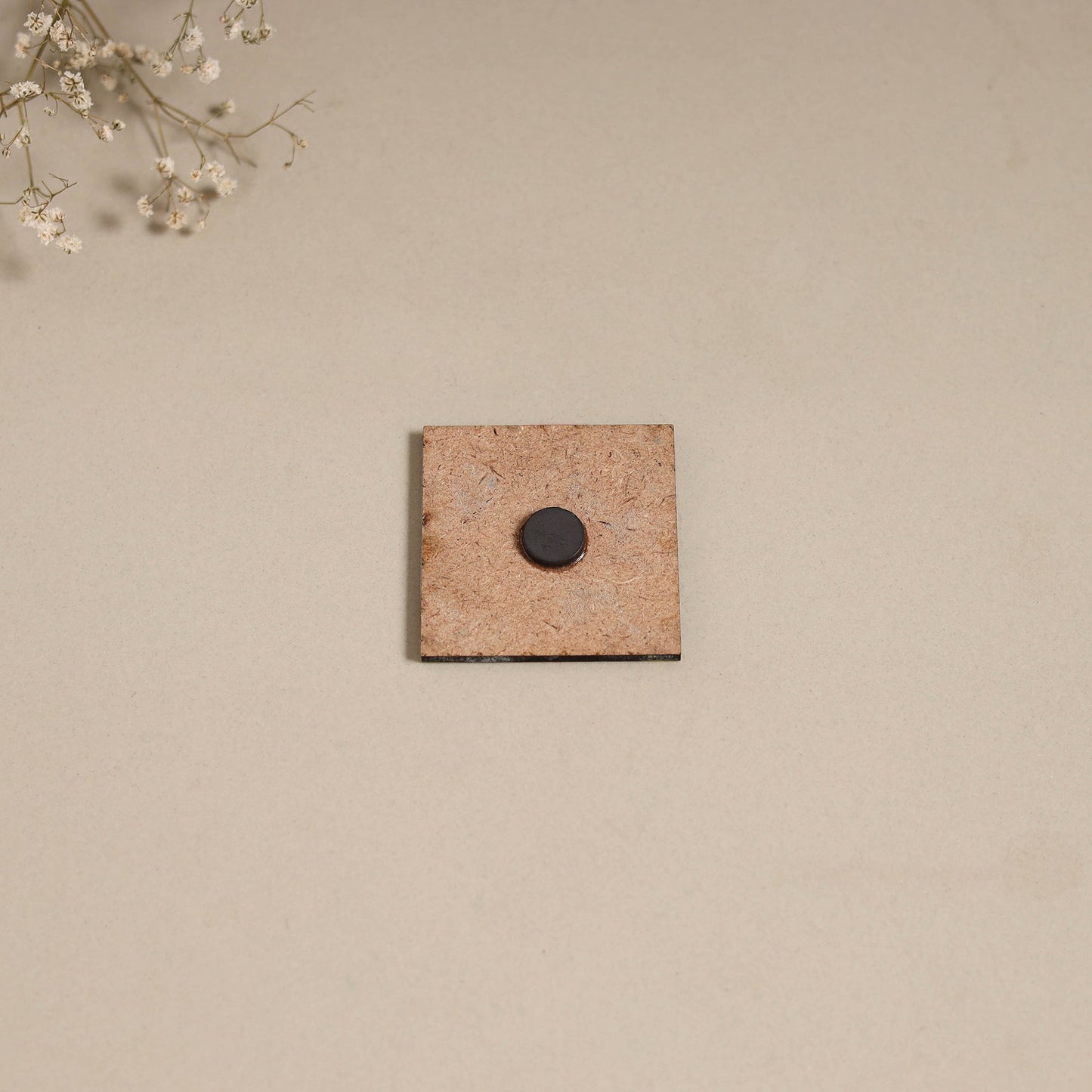 Madhubani handpainted wooden magnet 19 - handcrafted