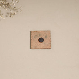 Madhubani handpainted wooden magnet 20 - handcrafted