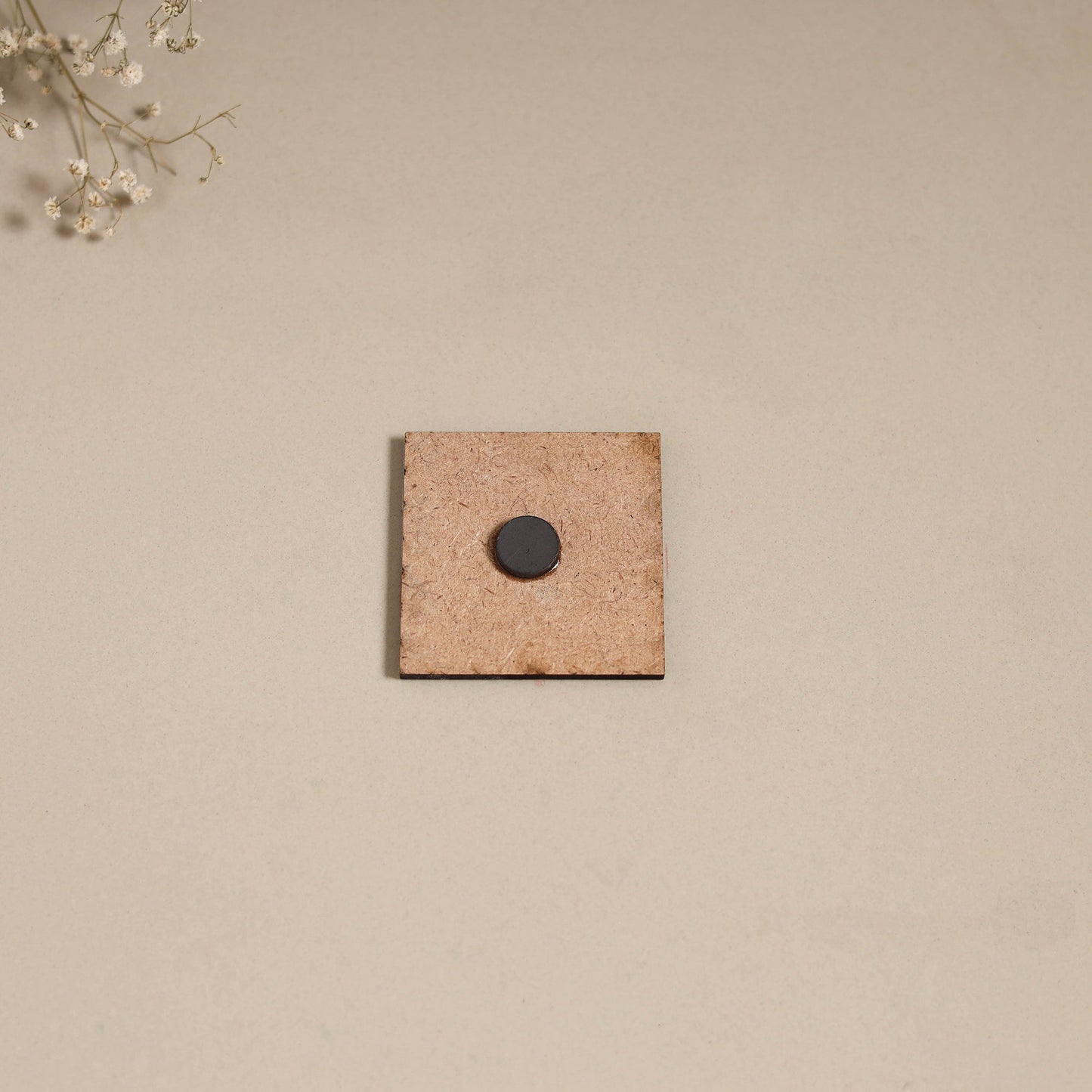 Madhubani handpainted wooden magnet 21 - handcrafted