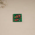 Madhubani handpainted wooden magnet 24 - handcrafted