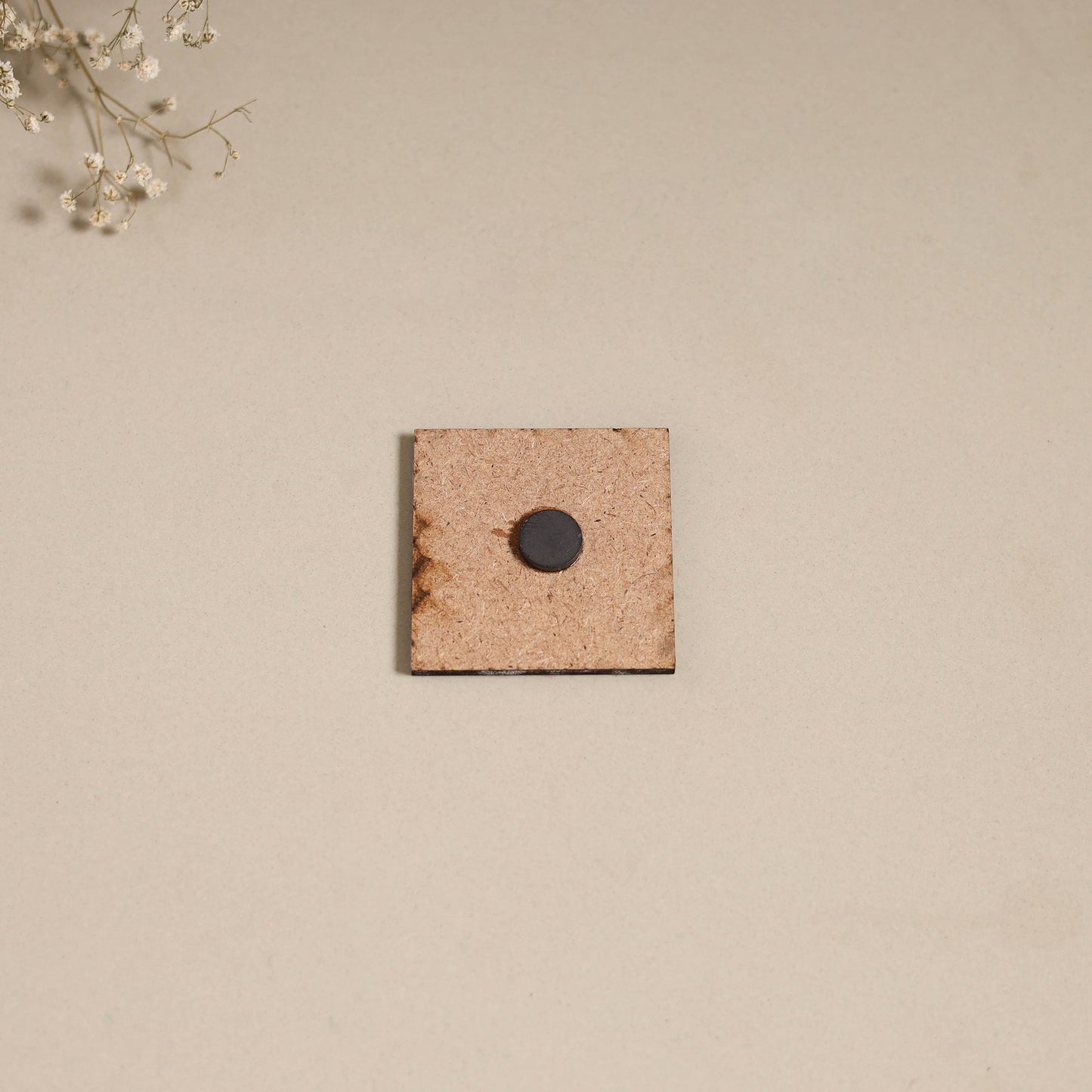 Madhubani handpainted wooden magnet 25 - handcrafted