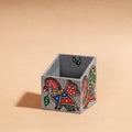  Madhubani Handpainted Wooden Pen Stand 