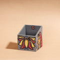  Madhubani Handpainted Wooden Pen Stand 