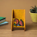  Madhubani Handpainted Wooden Pen Stand 