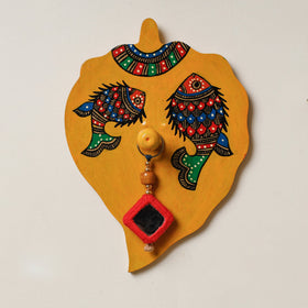  Madhubani Handpainted Wooden Wall Hanger 