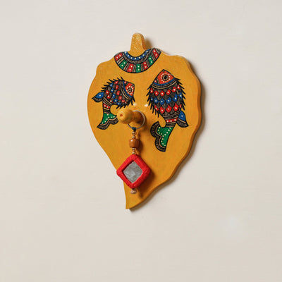  Madhubani Handpainted Wooden Wall Hanger 