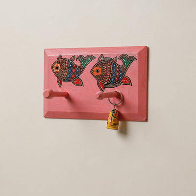  Madhubani Handpainted Wooden Wall Hanger 