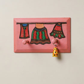  Madhubani Handpainted Wooden Wall Hanger 