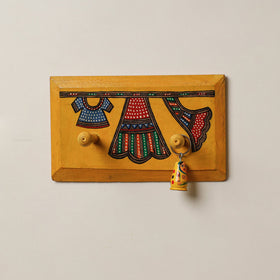  Madhubani Handpainted Wooden Wall Hanger 