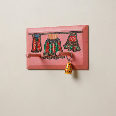  Madhubani Handpainted Wooden Wall Hanger 